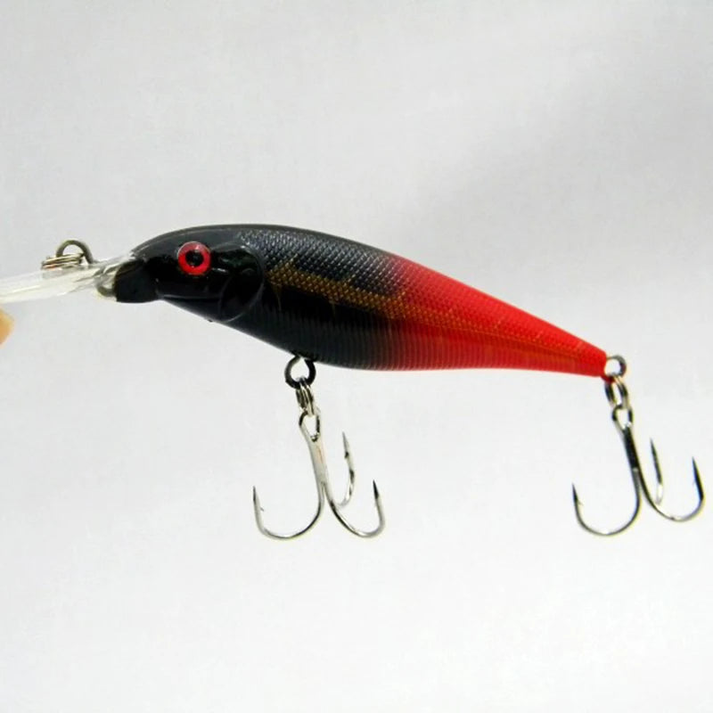 10 PCS Fake Fish Lure Set Wobbler Baits with Built-in Bell Hard Fishing Supplies for Bass Trout Salmon Artificial Bionic Lures