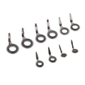 Fishing Rod Guide Ring Repair Kit – 10pcs Mixed Size Ceramic & Stainless Steel Eyes