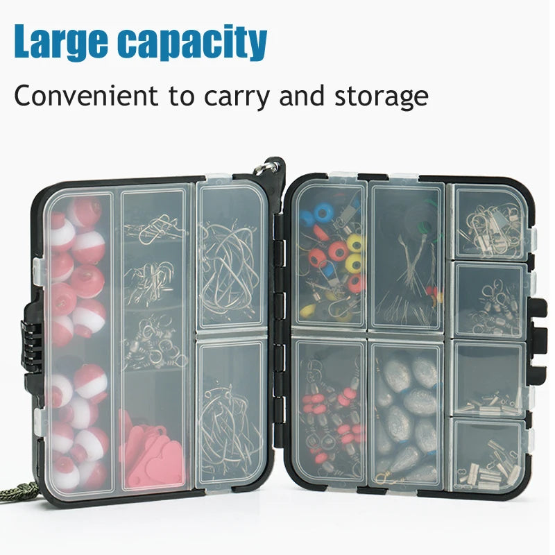 264-Piece Complete Fishing Tackle Kit – Hooks, Sinkers, Swivels & Snaps