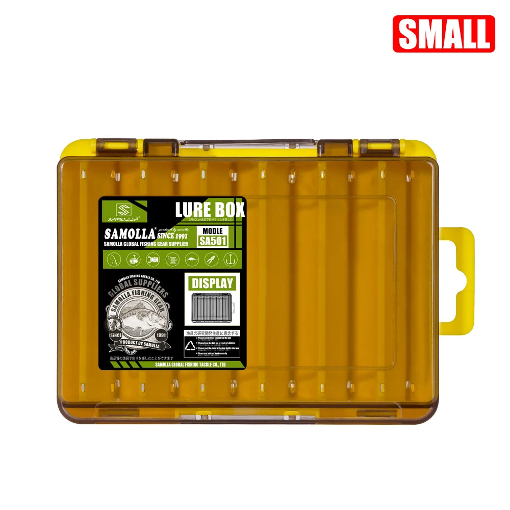 Double-Sided Fishing Tackle Box – 14 Compartment Lure & Hook Organizer