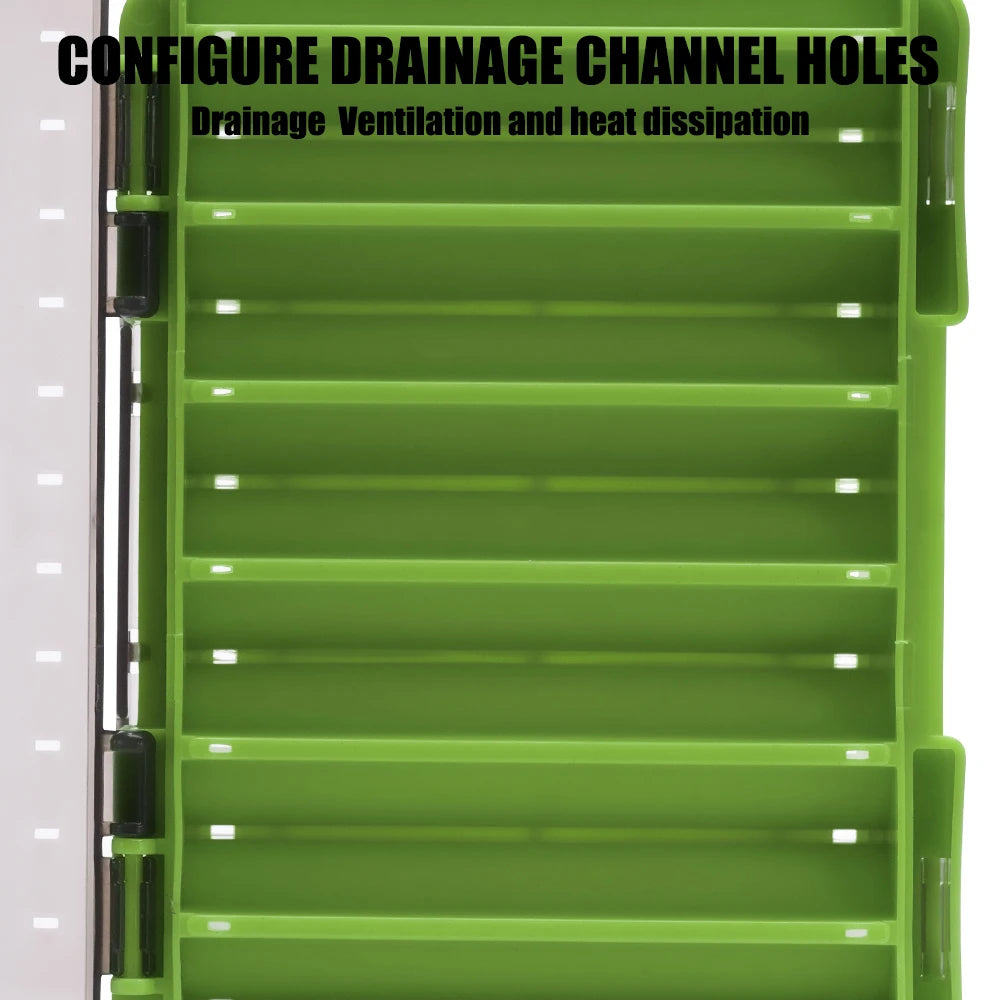 Double-Sided Fishing Tackle Box – 14 Compartment Lure & Hook Organizer