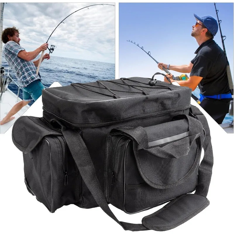 Fishing Tackle Bag for Saltwater or Freshwater, Water-Resistant 3600 Tackle Box Bag, Fishing Bags