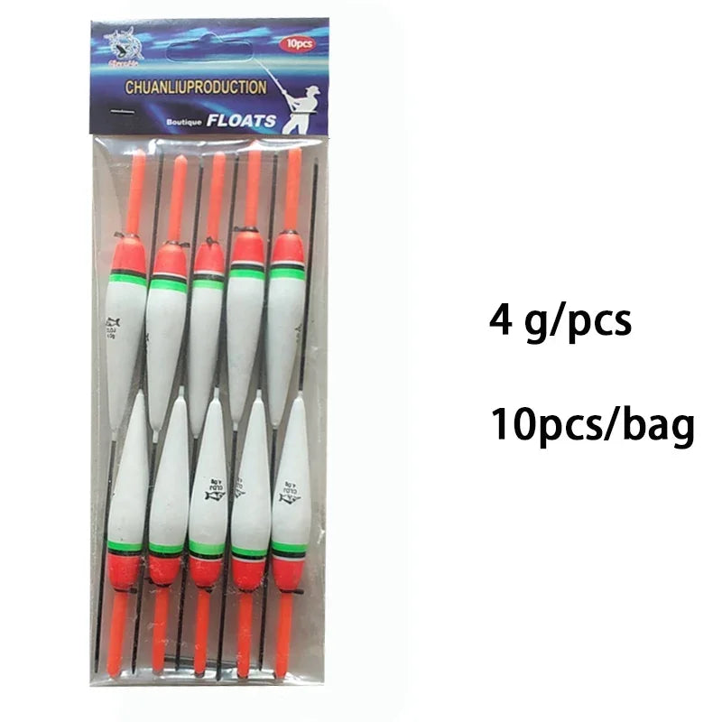 Waggler Fishing Floats – 10pcs Carp Bobbers with Long Tail (Mixed Sizes)