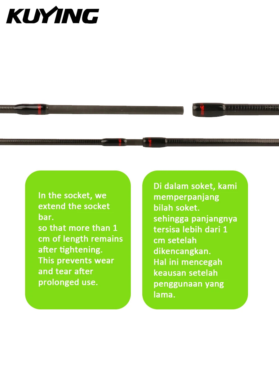 KUYING TETON L UL SUL 5'2" 6' 6'3" 6'4"6'2" 6'6" Fishing Rod Lure Cane Spinning Casting FUJI Carbon 1-4g 0.8-3g 2-10g M-Fast bfs