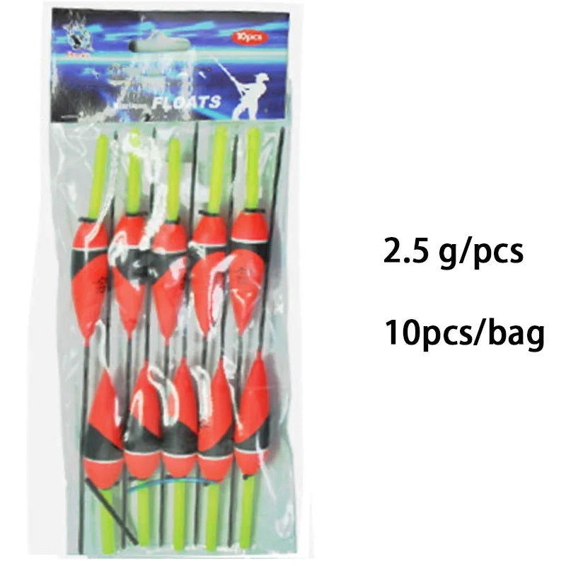 Waggler Fishing Floats – 10pcs Carp Bobbers with Long Tail (Mixed Sizes)
