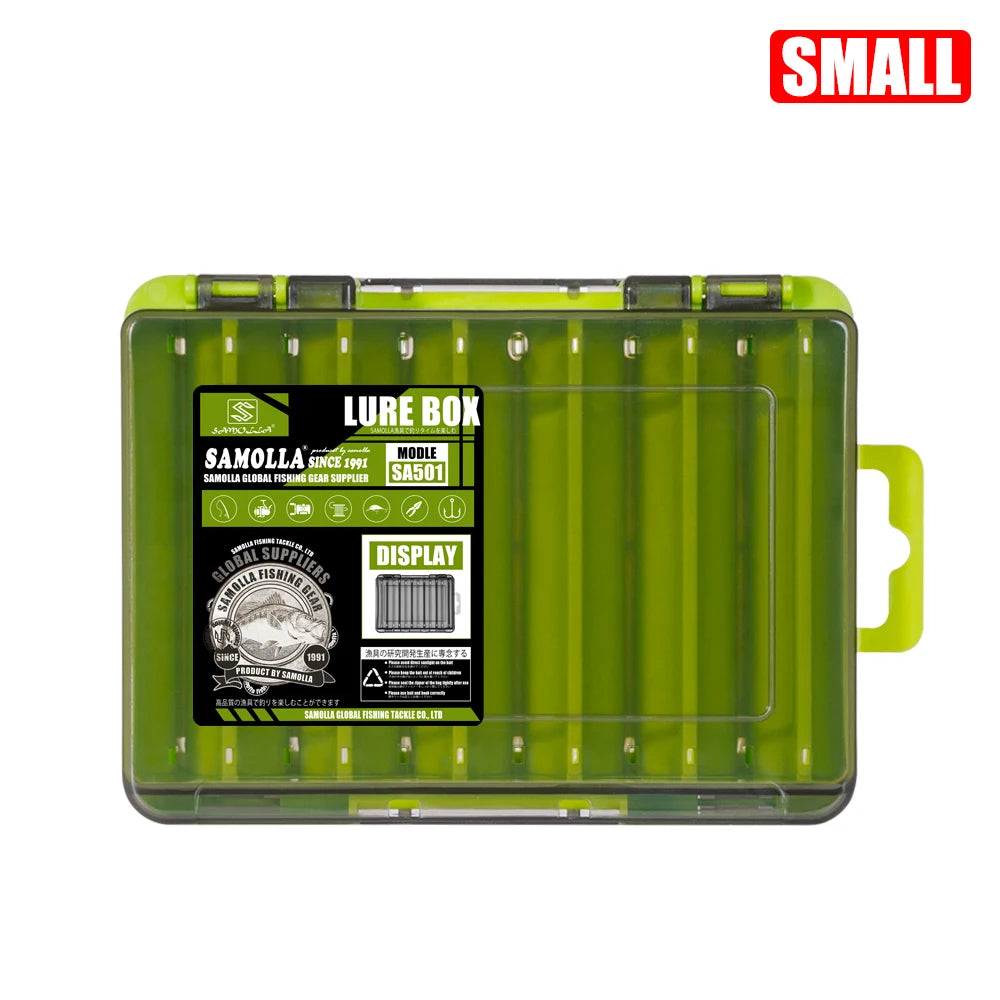Double-Sided Fishing Tackle Box – 14 Compartment Lure & Hook Organizer