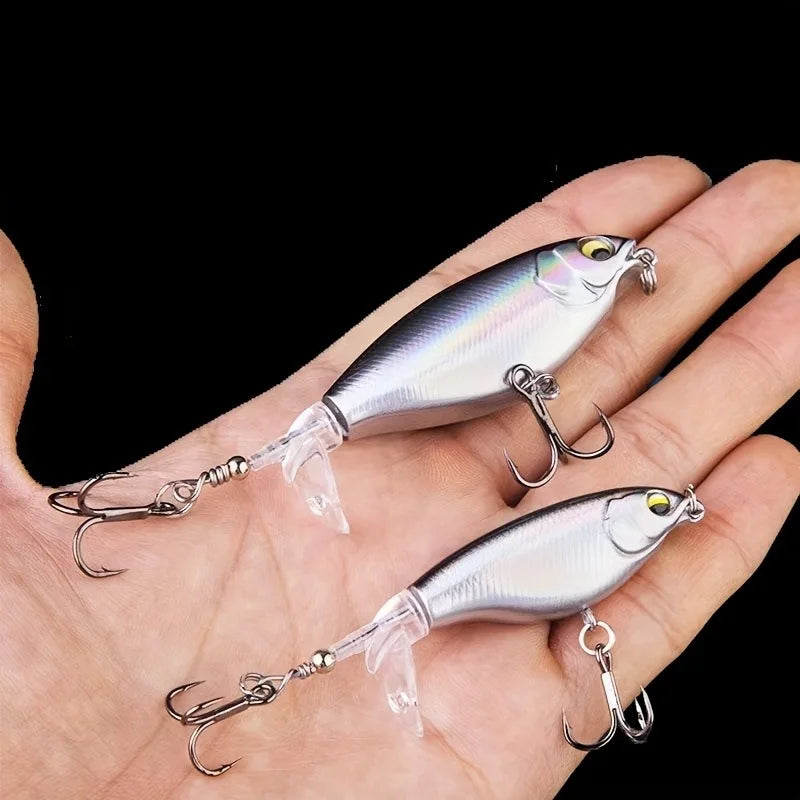 Topwater Fishing Lure – 6g/10g Hard Bait with Soft Rotating Tail