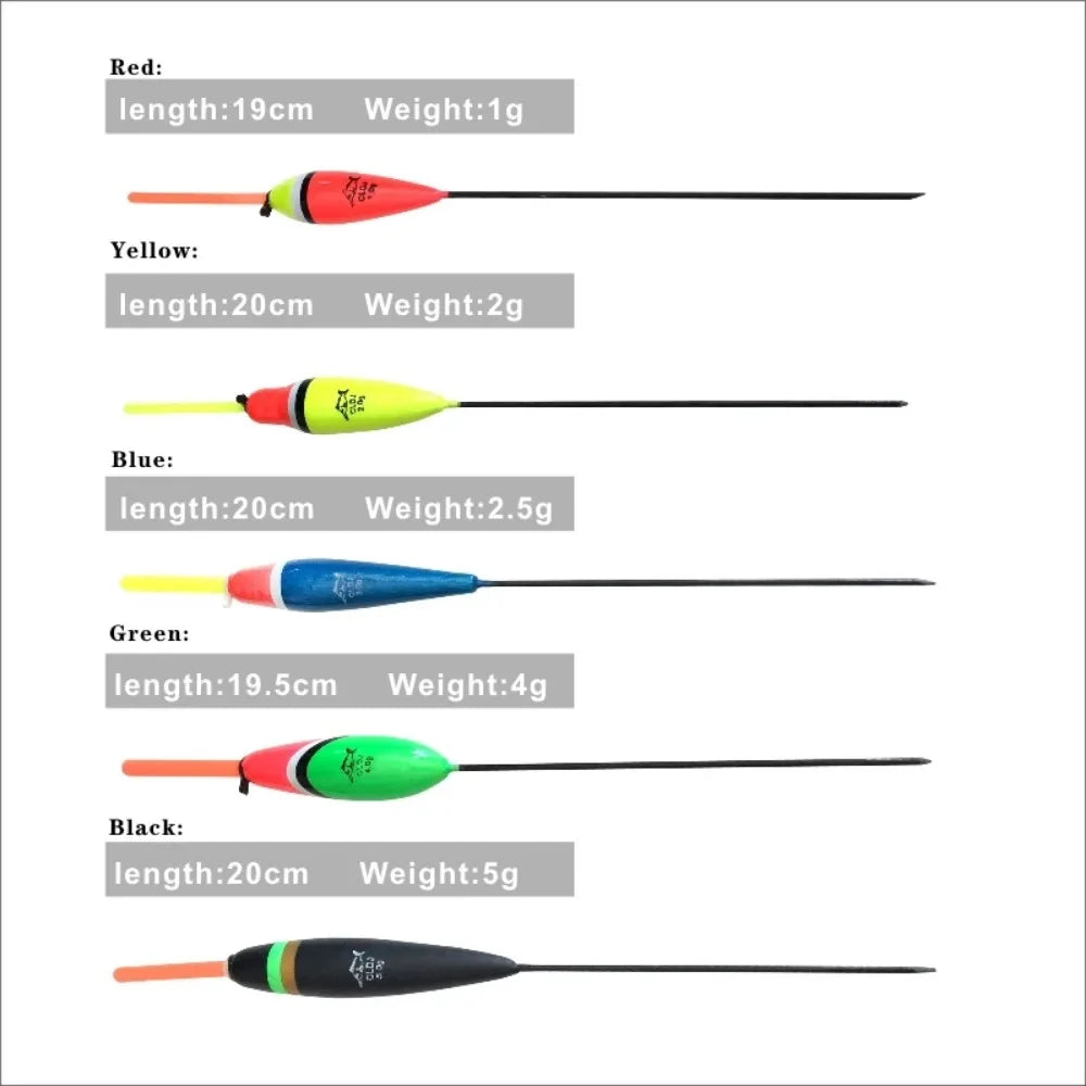 Waggler Fishing Floats – 10pcs Carp Bobbers with Long Tail (Mixed Sizes)