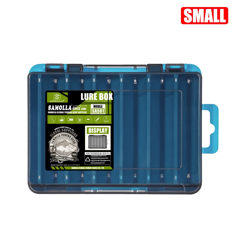 Double-Sided Fishing Tackle Box – 14 Compartment Lure & Hook Organizer