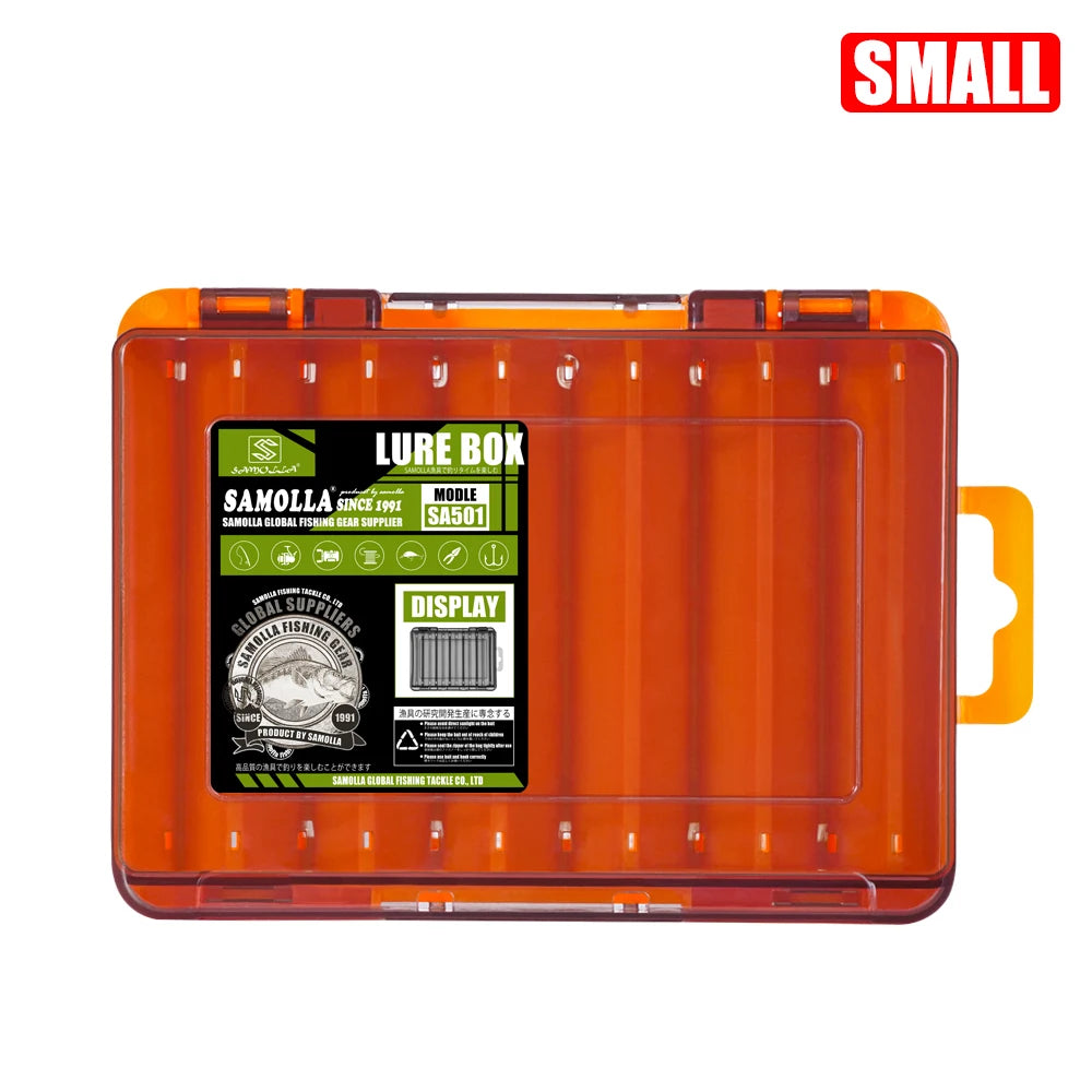 Double-Sided Fishing Tackle Box – 14 Compartment Lure & Hook Organizer