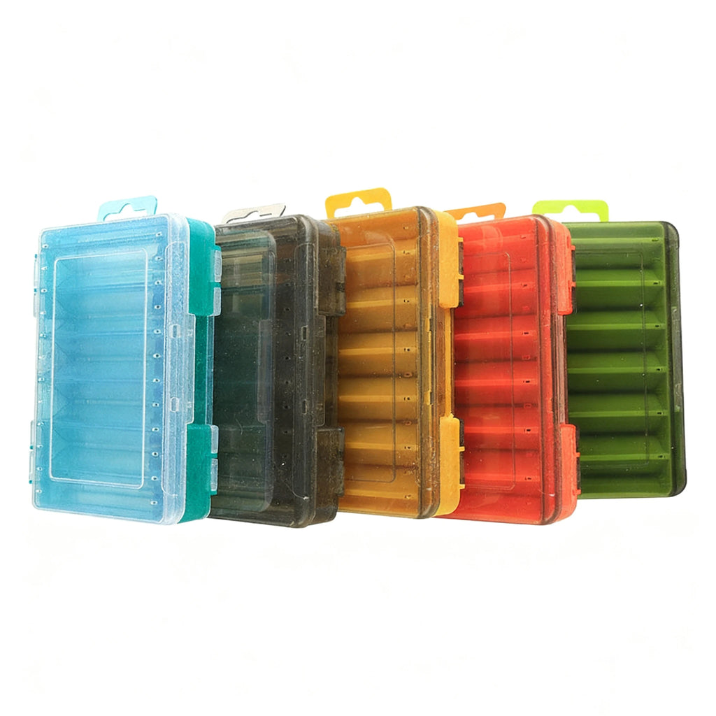Fishing Tackle Boxes Double Layer Bait Container Portable Organizer Boxes Compartments Fishing Accessories Plastic Case