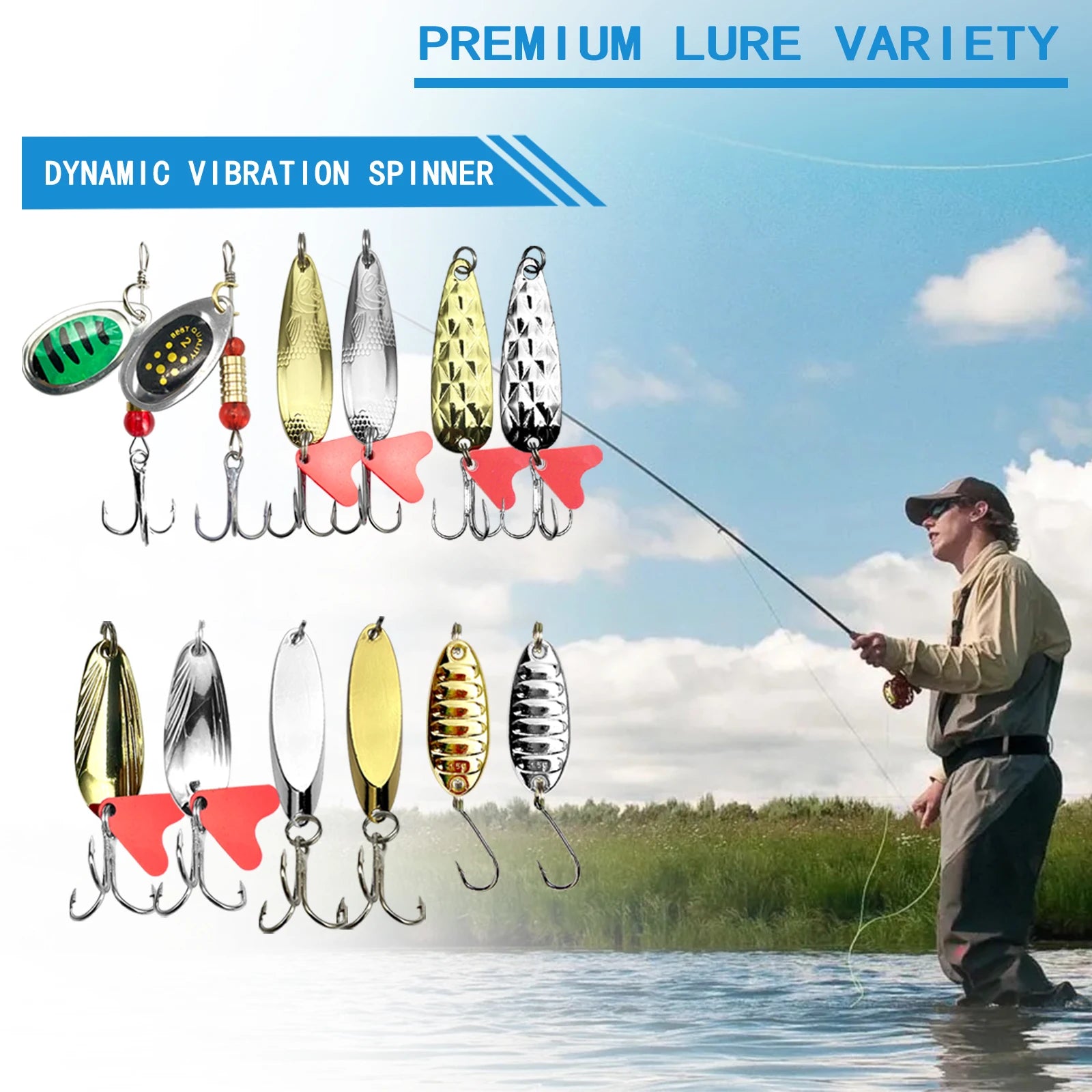 Complete Fishing Lure Kit – 83 to 409 Piece Sets for Bass, Pike & Trout