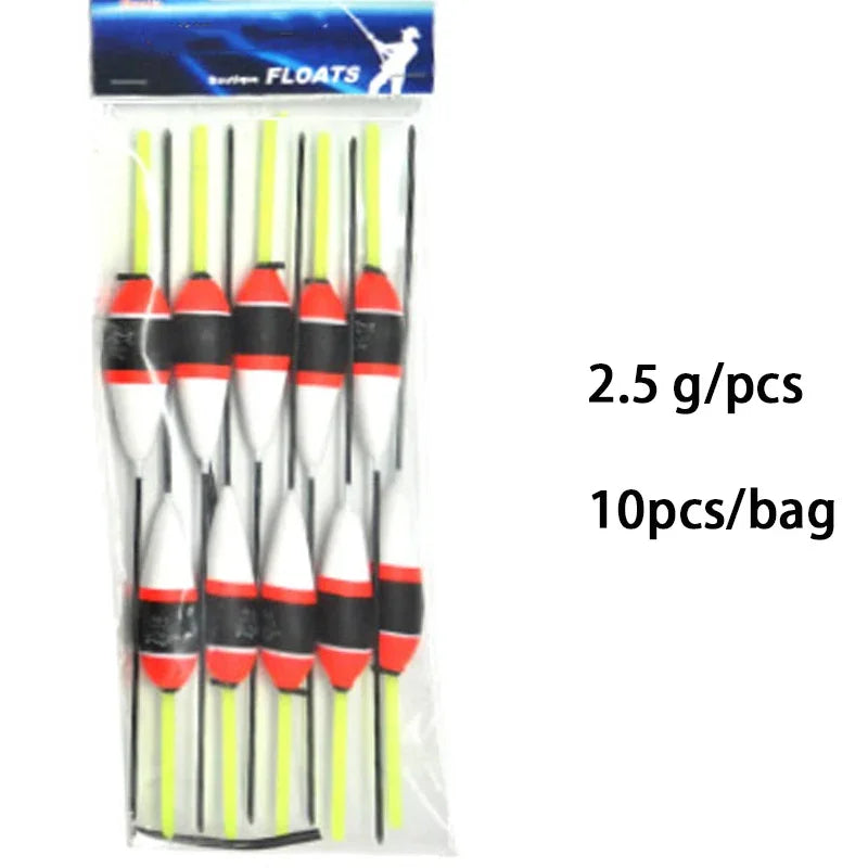 Waggler Fishing Floats – 10pcs Carp Bobbers with Long Tail (Mixed Sizes)