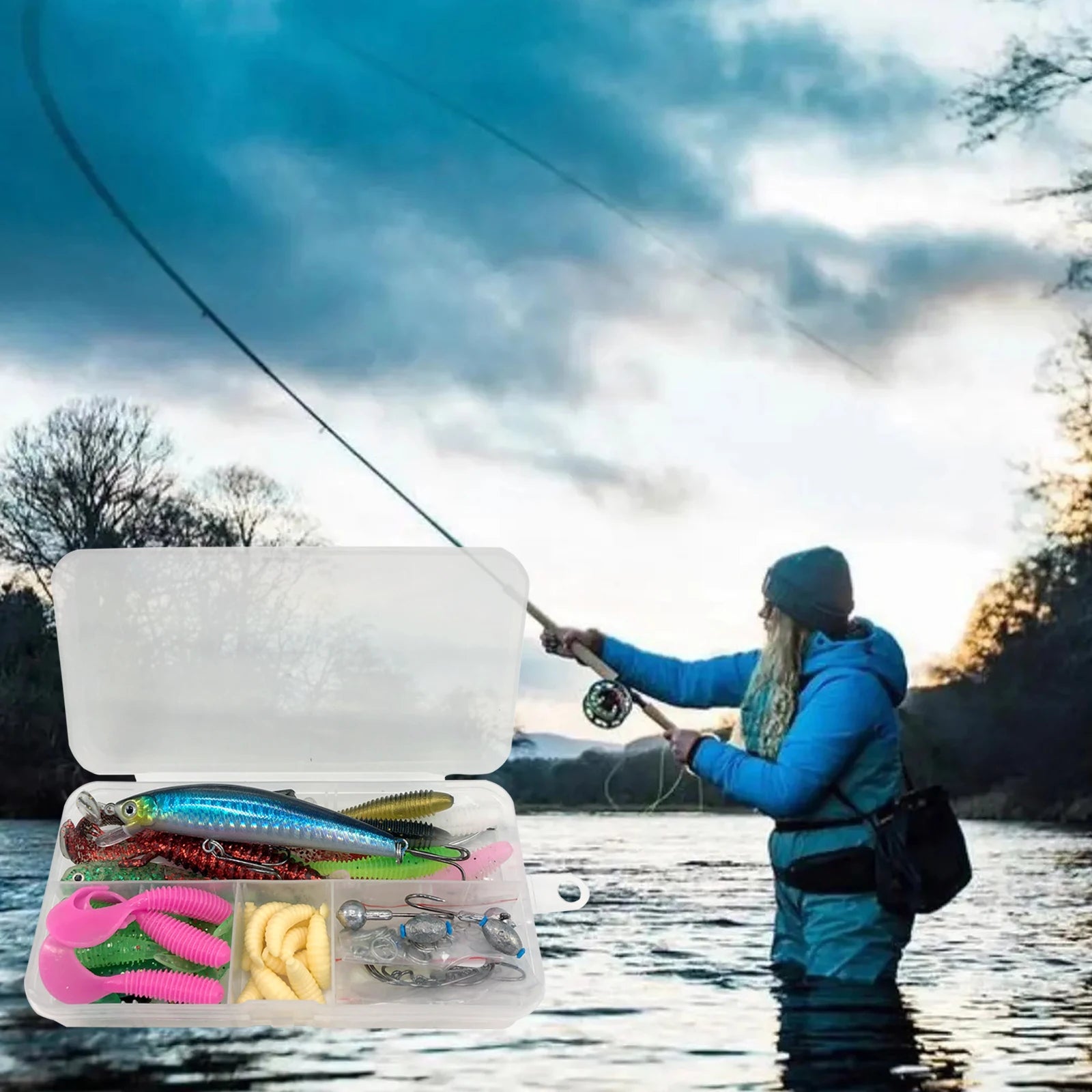 Complete Fishing Lure Kit – 83 to 409 Piece Sets for Bass, Pike & Trout