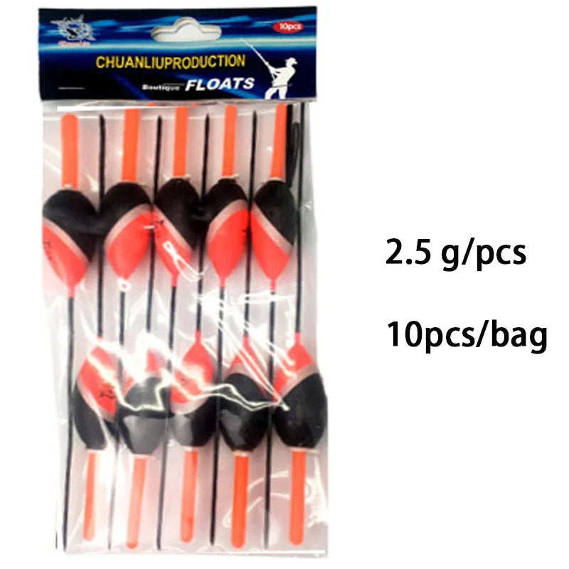Waggler Fishing Floats – 10pcs Carp Bobbers with Long Tail (Mixed Sizes)