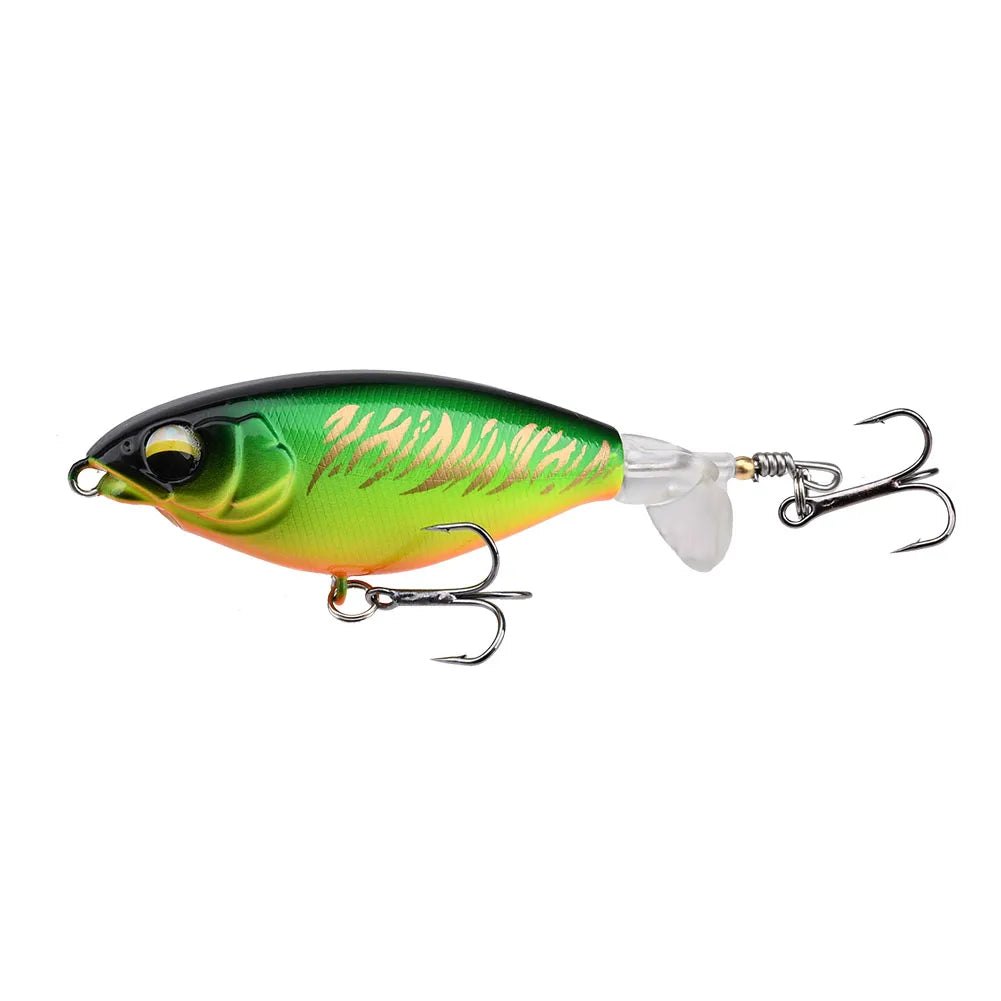 Topwater Fishing Lure – 6g/10g Hard Bait with Soft Rotating Tail