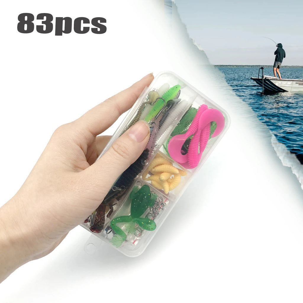 Complete Fishing Lure Kit – 83 to 409 Piece Sets for Bass, Pike & Trout