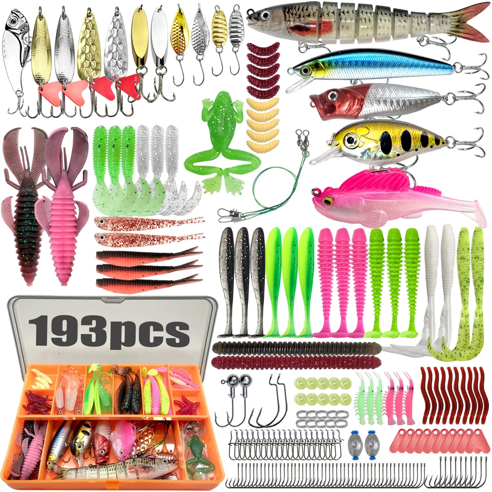 Complete Fishing Lure Kit – 83 to 409 Piece Sets for Bass, Pike & Trout