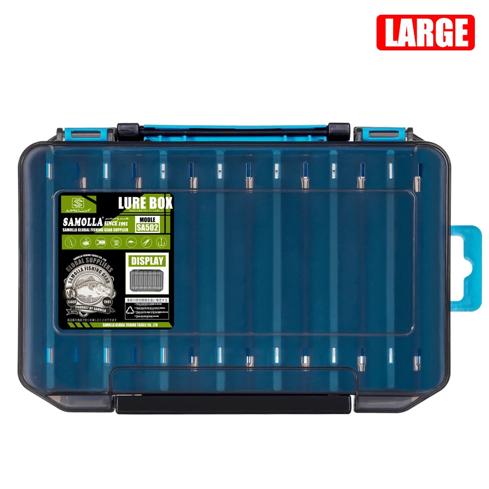 Double-Sided Fishing Tackle Box – 14 Compartment Lure & Hook Organizer