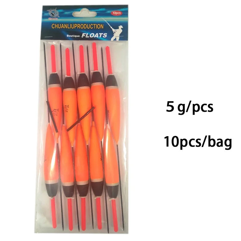Waggler Fishing Floats – 10pcs Carp Bobbers with Long Tail (Mixed Sizes)