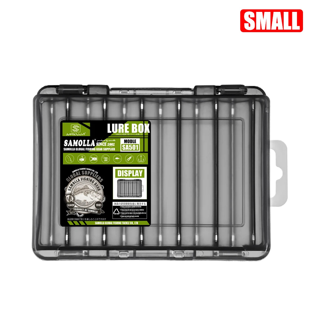 Double-Sided Fishing Tackle Box – 14 Compartment Lure & Hook Organizer