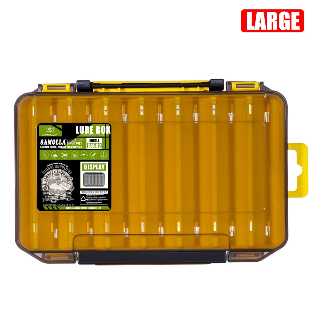 Double-Sided Fishing Tackle Box – 14 Compartment Lure & Hook Organizer