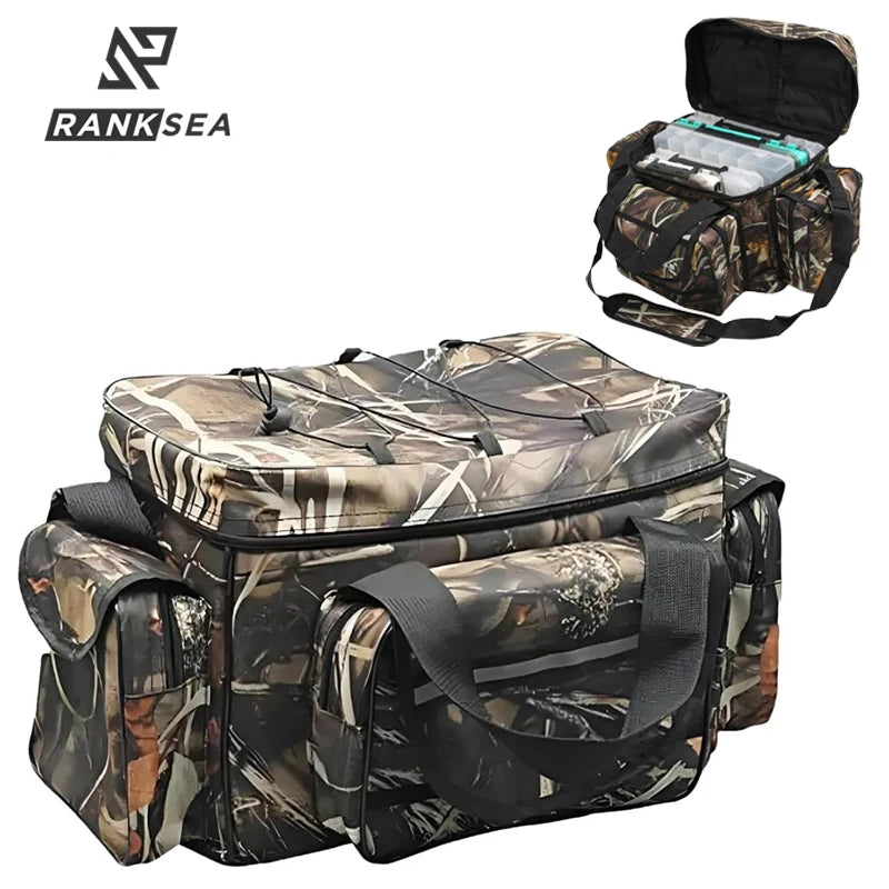 Fishing Tackle Bag for Saltwater or Freshwater, Water-Resistant 3600 Tackle Box Bag, Fishing Bags