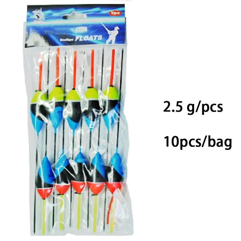Waggler Fishing Floats – 10pcs Carp Bobbers with Long Tail (Mixed Sizes)