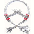 Fishing Tackle Leaders,Hi-Low Rig,Double Arms Saltwater Stainless Steel Leader with Swivels,High-Strength Fish Wire