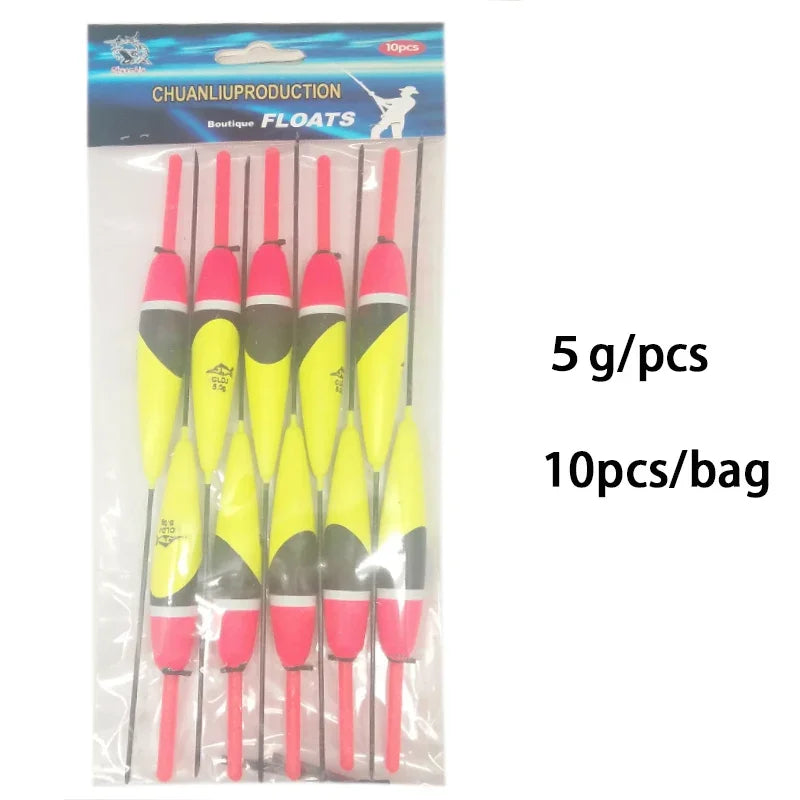 Waggler Fishing Floats – 10pcs Carp Bobbers with Long Tail (Mixed Sizes)